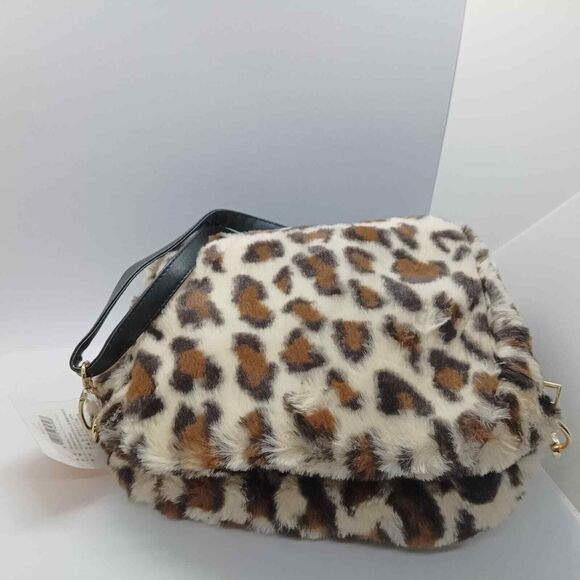 Pompompurin sanrio animal print faux fur shoulder bag - Picture 4 of 9
